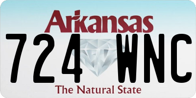 AR license plate 724WNC