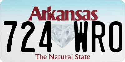 AR license plate 724WRO