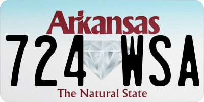 AR license plate 724WSA