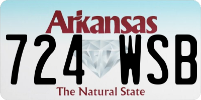 AR license plate 724WSB