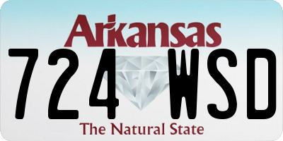 AR license plate 724WSD