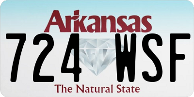 AR license plate 724WSF