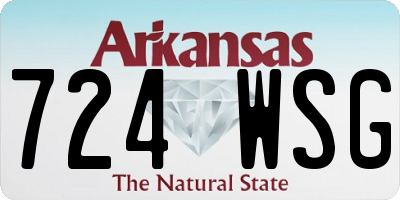 AR license plate 724WSG