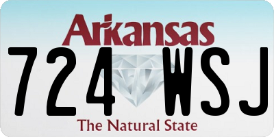 AR license plate 724WSJ