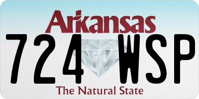 AR license plate 724WSP