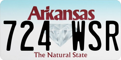 AR license plate 724WSR