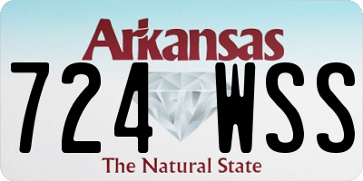 AR license plate 724WSS