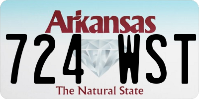AR license plate 724WST