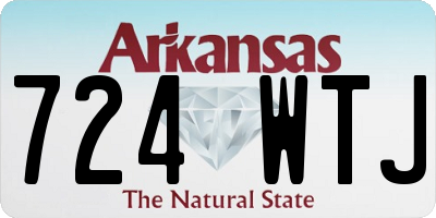 AR license plate 724WTJ