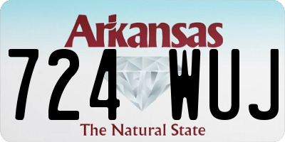 AR license plate 724WUJ