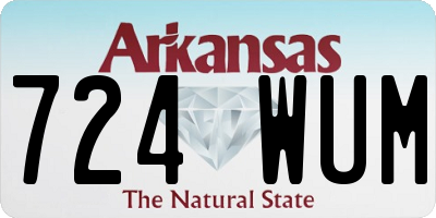 AR license plate 724WUM