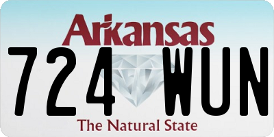 AR license plate 724WUN