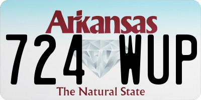 AR license plate 724WUP