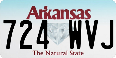 AR license plate 724WVJ