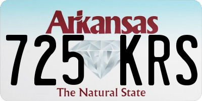 AR license plate 725KRS