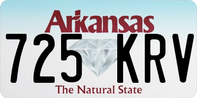 AR license plate 725KRV