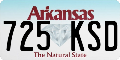 AR license plate 725KSD