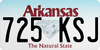 AR license plate 725KSJ