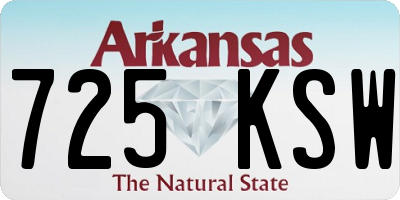 AR license plate 725KSW