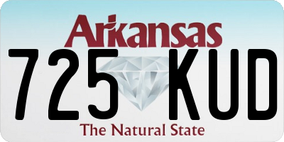 AR license plate 725KUD