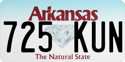AR license plate 725KUN