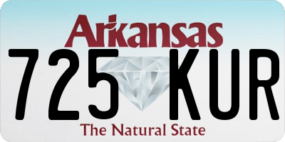 AR license plate 725KUR