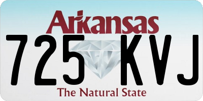 AR license plate 725KVJ