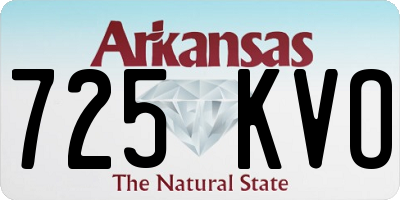 AR license plate 725KVO