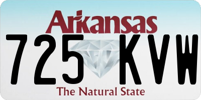 AR license plate 725KVW