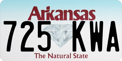 AR license plate 725KWA