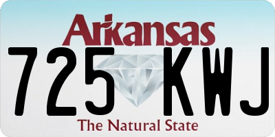 AR license plate 725KWJ