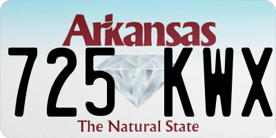 AR license plate 725KWX