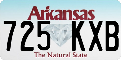 AR license plate 725KXB