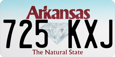 AR license plate 725KXJ