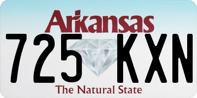 AR license plate 725KXN