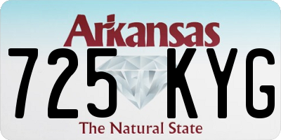 AR license plate 725KYG