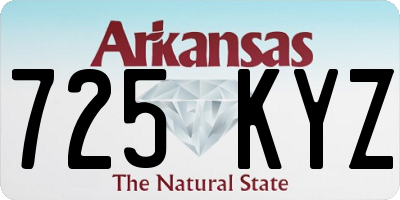 AR license plate 725KYZ