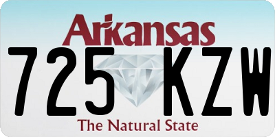AR license plate 725KZW