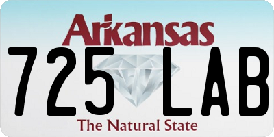 AR license plate 725LAB
