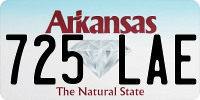 AR license plate 725LAE