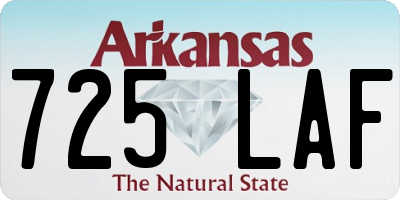 AR license plate 725LAF