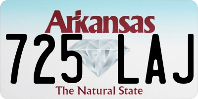 AR license plate 725LAJ