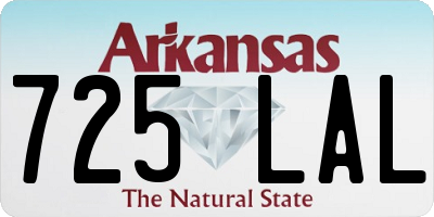AR license plate 725LAL