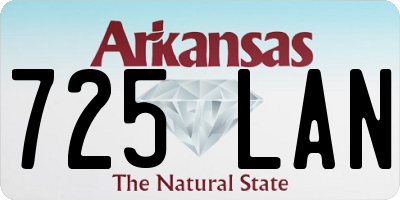 AR license plate 725LAN