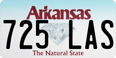 AR license plate 725LAS