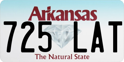 AR license plate 725LAT