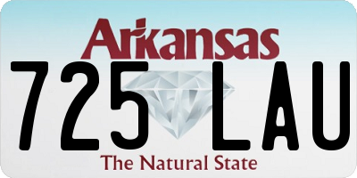 AR license plate 725LAU