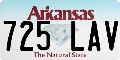 AR license plate 725LAV