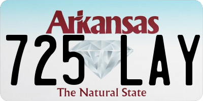 AR license plate 725LAY