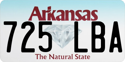 AR license plate 725LBA